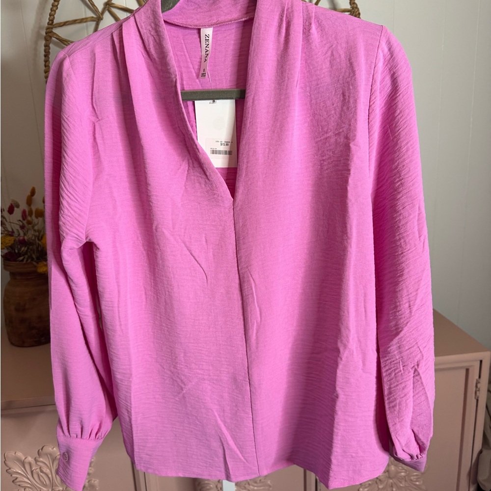 Zenana New Women's‎ Pink Blouse size small